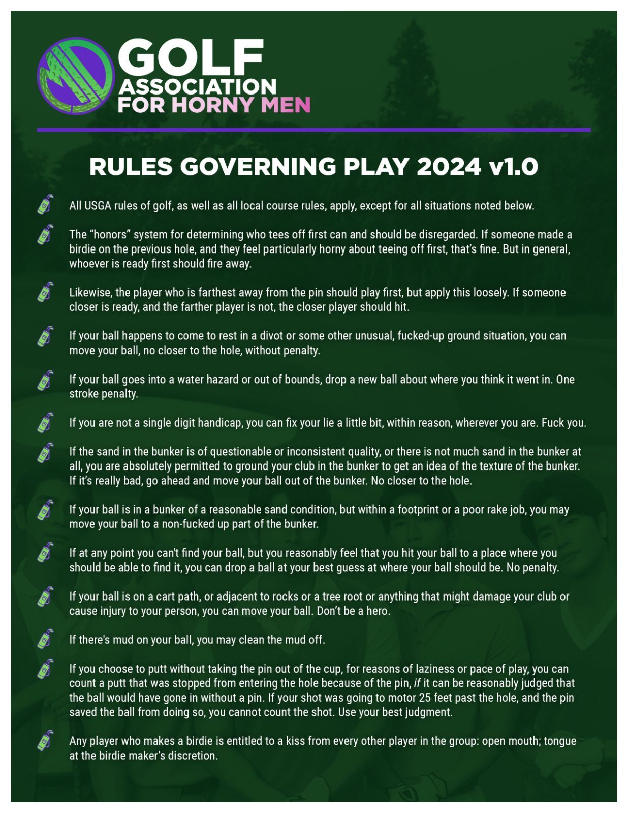 The MJD Rules of Golf